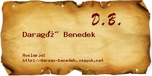 Daragó Benedek névjegykártya