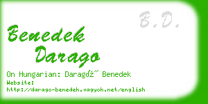 benedek darago business card